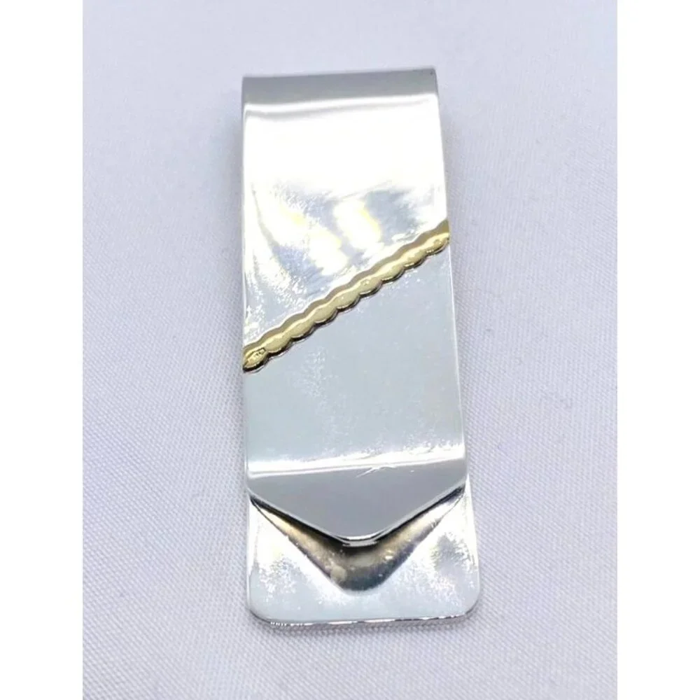Tiffany & Co Sterling Silver 925 18K Money Clip 19.4 Grams